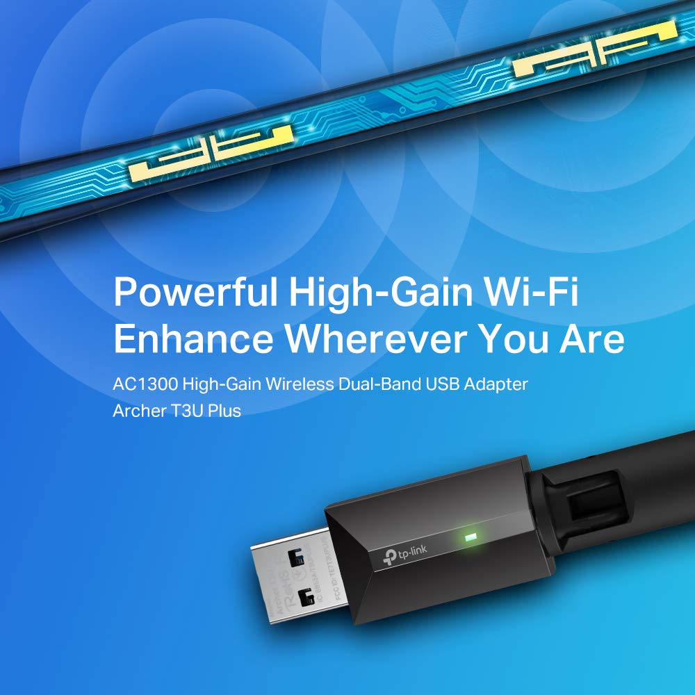 👉 USB WLAN Stick Adapter mit High-Gain Antenne – AC1300, bis zu 867 Mbit/s (5GHz) & 400 Mbit/s (2,4GHz), kompatibel mit Windows & Mac OS