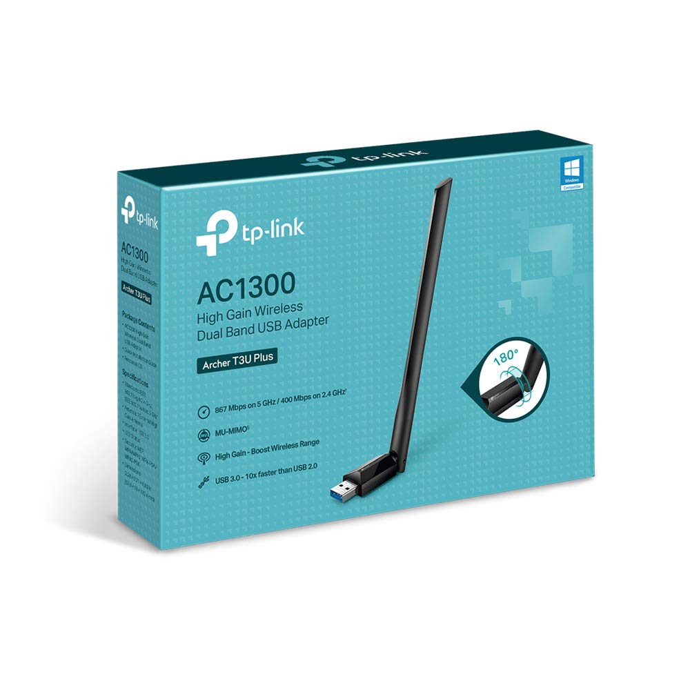 👉 USB WLAN Stick Adapter mit High-Gain Antenne – AC1300, bis zu 867 Mbit/s (5GHz) & 400 Mbit/s (2,4GHz), kompatibel mit Windows & Mac OS