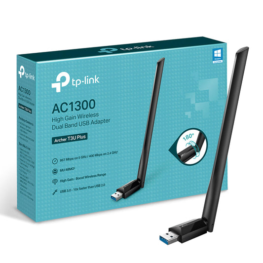 👉 USB WLAN Stick Adapter mit High-Gain Antenne – AC1300, bis zu 867 Mbit/s (5GHz) & 400 Mbit/s (2,4GHz), kompatibel mit Windows & Mac OS